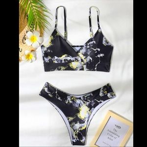 🖤SHEIN NWT- Black Tie Dye Bikini